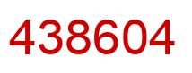 Número 438604 imagen rojo