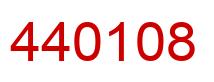 Number 440108 red image