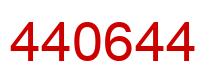 Number 440644 red image