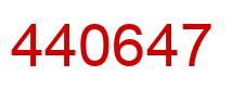 Number 440647 red image