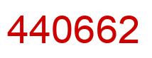 Number 440662 red image