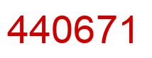 Number 440671 red image