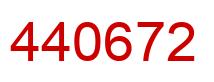 Number 440672 red image