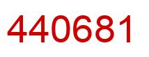 Number 440681 red image