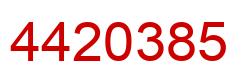 Number 4420385 red image