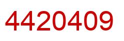 Number 4420409 red image