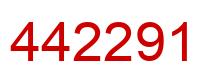 Number 442291 red image