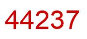Number 44237 red image