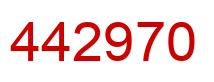 Number 442970 red image