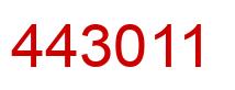 Number 443011 red image