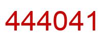 Number 444041 red image