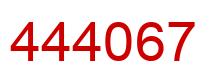 Number 444067 red image