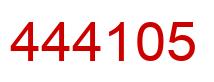 Number 444105 red image
