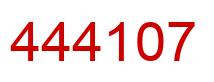 Number 444107 red image