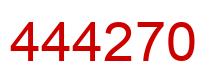 Number 444270 red image