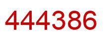 Number 444386 red image