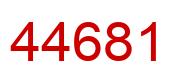 Number 44681 red image