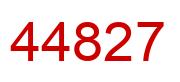 Número 44827 imagen rojo