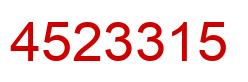 Number 4523315 red image