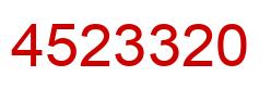 Number 4523320 red image