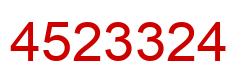 Number 4523324 red image
