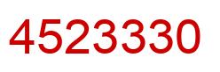 Number 4523330 red image