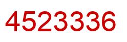 Number 4523336 red image