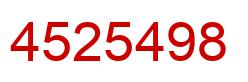 Number 4525498 red image