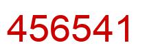 Number 456541 red image