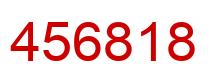 Number 456818 red image