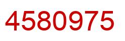 Number 4580975 red image
