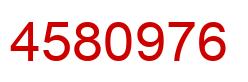 Number 4580976 red image