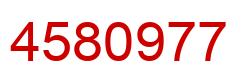 Number 4580977 red image