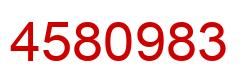 Number 4580983 red image