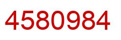 Number 4580984 red image