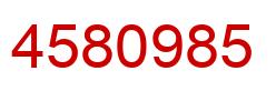 Number 4580985 red image