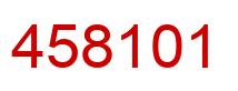 Number 458101 red image