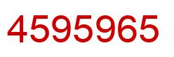 Number 4595965 red image