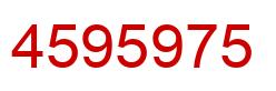 Number 4595975 red image
