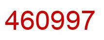 Número 460997 imagen rojo