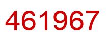 Número 461967 imagen rojo