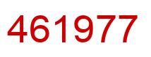 Number 461977 red image