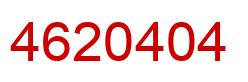 Number 4620404 red image