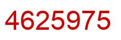 Number 4625975 red image