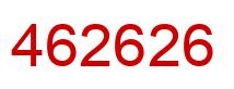 Number 462626 red image