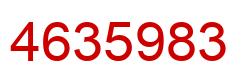 Número 4635983 imagen rojo