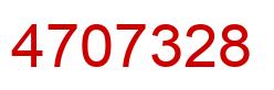 Número 4707328 imagen rojo