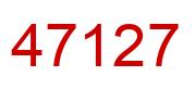 Number 47127 red image