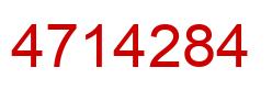 Number 4714284 red image
