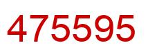 Número 475595 imagen rojo